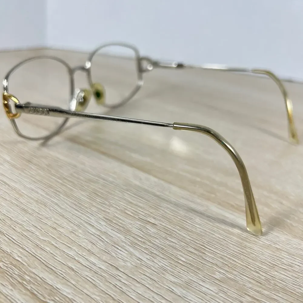 Vintage Gucci GG2279 Z60 Eyeglasses Gold Silver Metal FRAMES ONLY 55-17-135